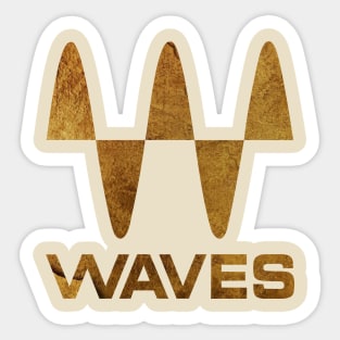 Waves Logo Textura Sticker